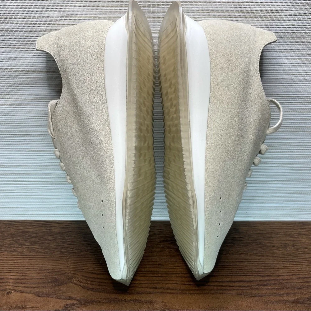 𝅺RICK Owens New Minimal Runner Sneaker In 110 Milk/Clear Size 7 EU37